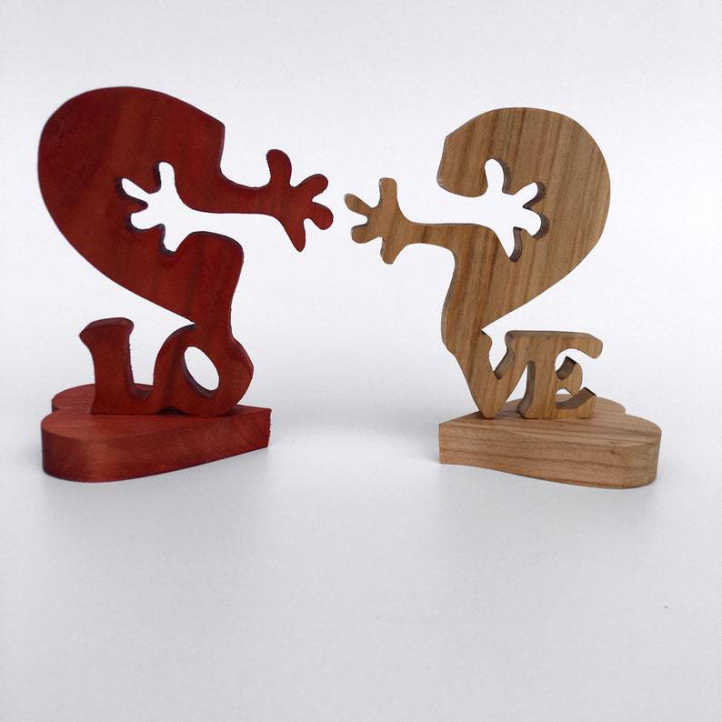 Gift Wooden Heart Love Desktop Ornament Wooden Decoration
