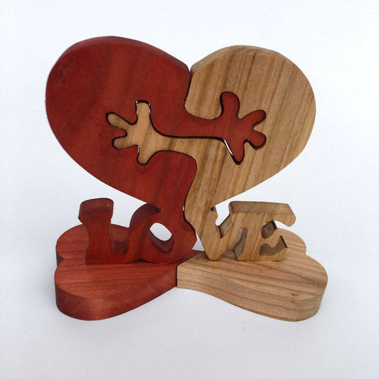 Gift Wooden Heart Love Desktop Ornament Wooden Decoration