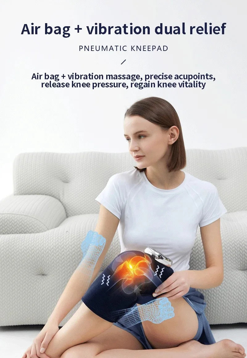 Cordless Electric Knee Joint Massager Air Compression & Hot Compress