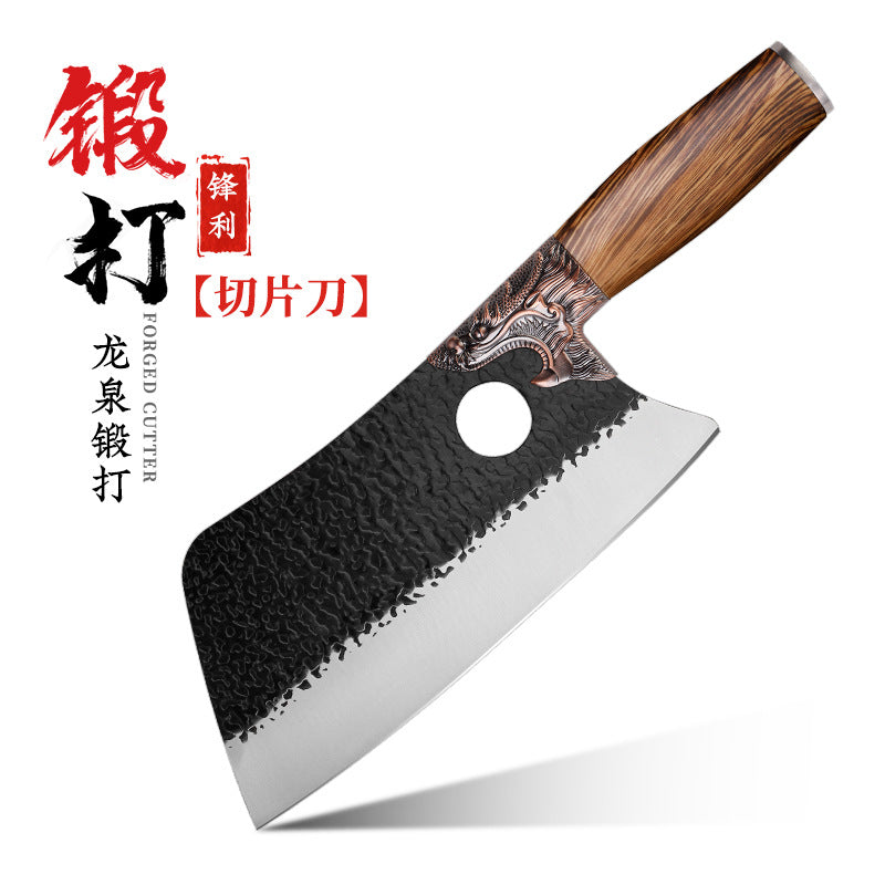 Kitchen Knife Household Stainless Steel Cutting Vegetables Slicing Meat Chopping Knife Super Sharp Forged Knives Wholesale Jianghu Stall Knives