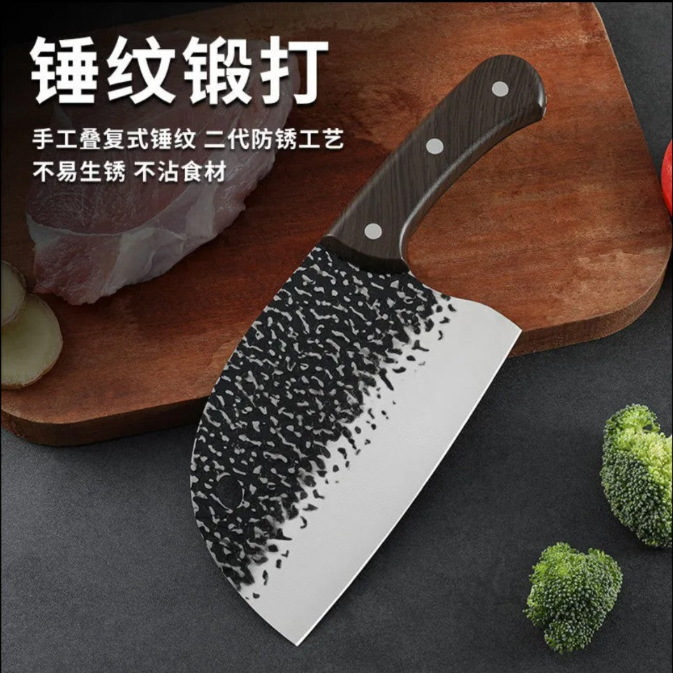 Kitchen Knife Household Stainless Steel Cutting Vegetables Slicing Meat Chopping Knife Super Sharp Forged Knives Wholesale Jianghu Stall Knives