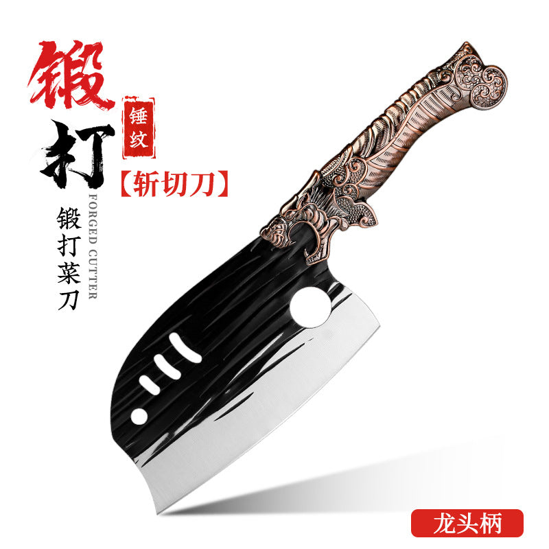 Kitchen Knife Household Stainless Steel Cutting Vegetables Slicing Meat Chopping Knife Super Sharp Forged Knives Wholesale Jianghu Stall Knives