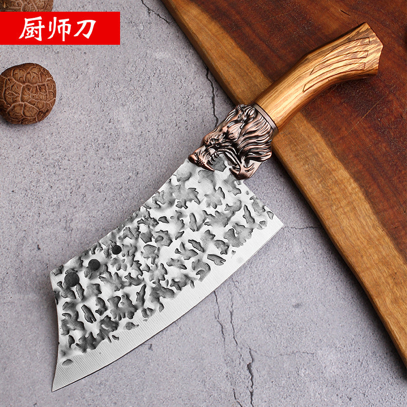 Kitchen Knife Household Stainless Steel Cutting Vegetables Slicing Meat Chopping Knife Super Sharp Forged Knives Wholesale Jianghu Stall Knives