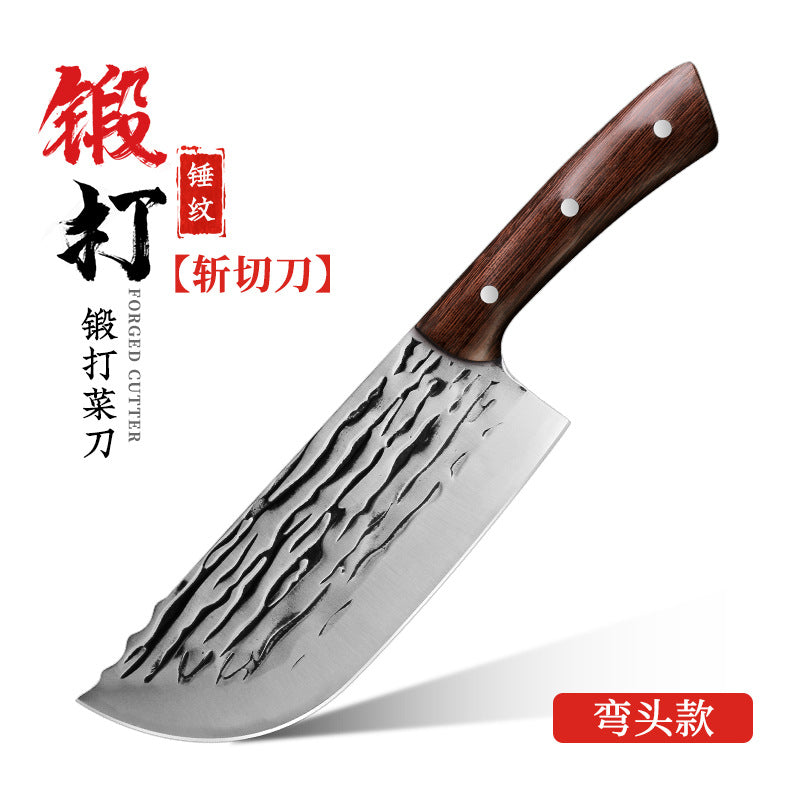 Kitchen Knife Household Stainless Steel Cutting Vegetables Slicing Meat Chopping Knife Super Sharp Forged Knives Wholesale Jianghu Stall Knives