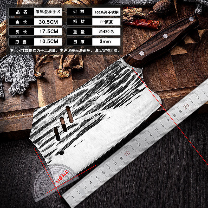 Kitchen Knife Household Stainless Steel Cutting Vegetables Slicing Meat Chopping Knife Super Sharp Forged Knives Wholesale Jianghu Stall Knives