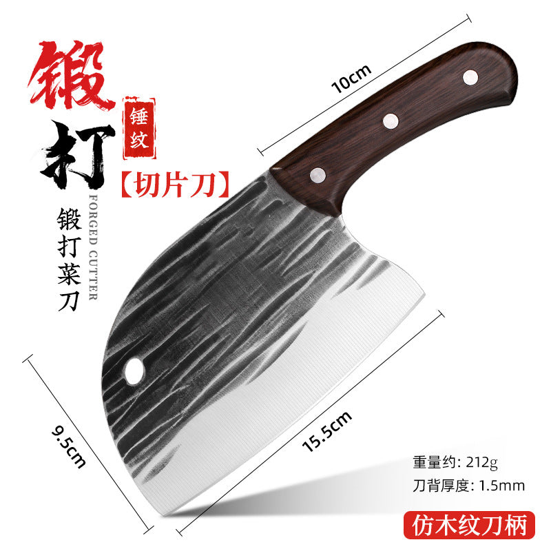 Kitchen Knife Household Stainless Steel Cutting Vegetables Slicing Meat Chopping Knife Super Sharp Forged Knives Wholesale Jianghu Stall Knives