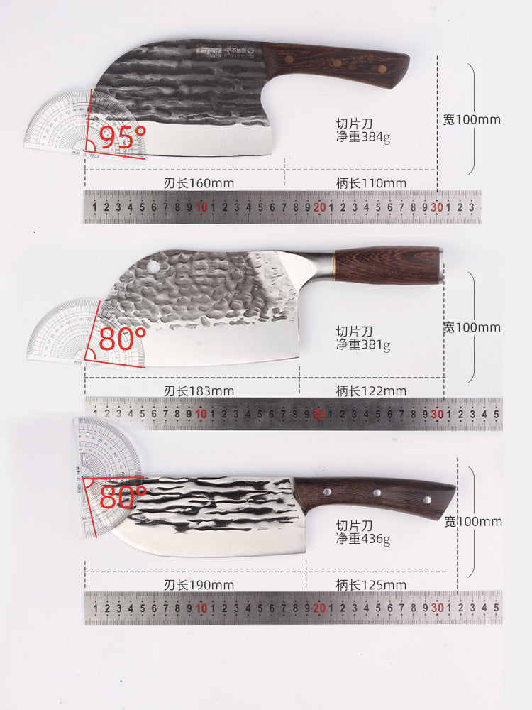 Kitchen Knife Household Stainless Steel Cutting Vegetables Slicing Meat Chopping Knife Super Sharp Forged Knives Wholesale Jianghu Stall Knives
