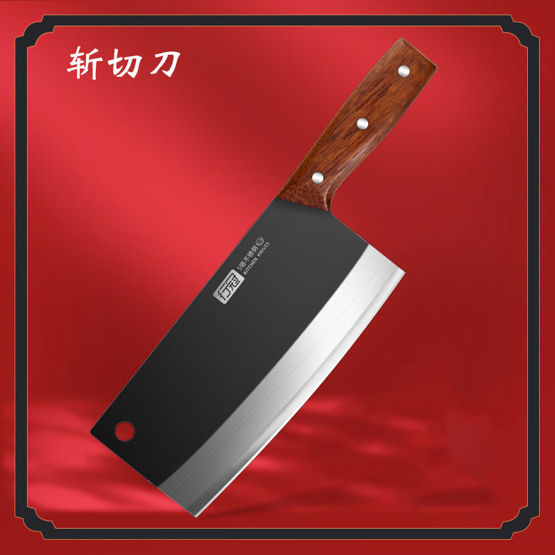 Kitchen Knife Household Stainless Steel Cutting Vegetables Slicing Meat Chopping Knife Super Sharp Forged Knives Wholesale Jianghu Stall Knives
