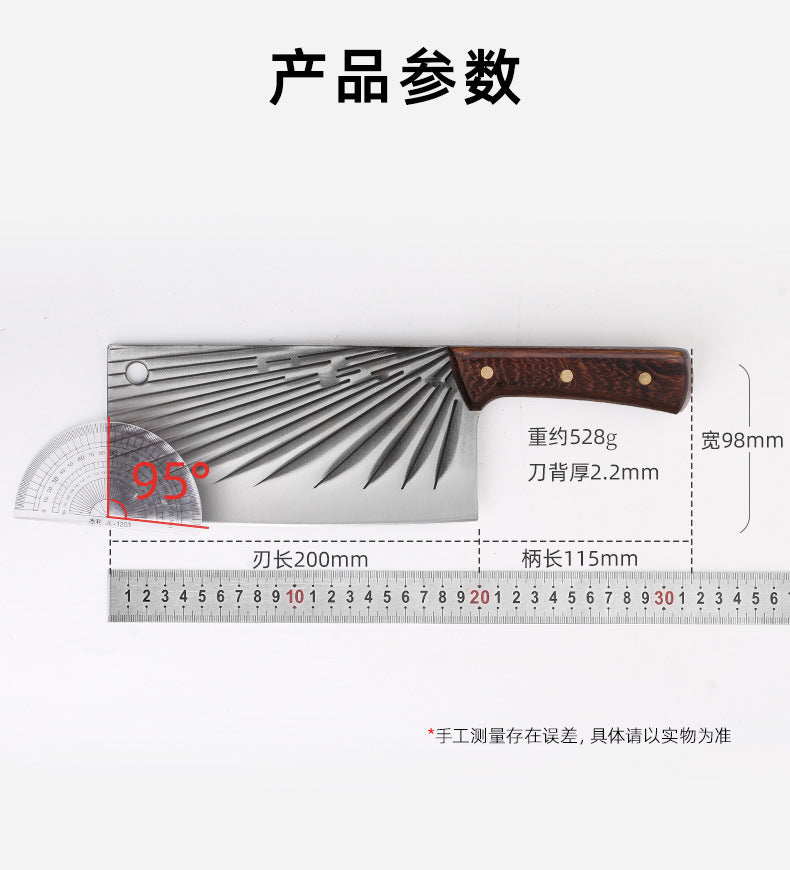 Kitchen Knife Household Stainless Steel Cutting Vegetables Slicing Meat Chopping Knife Super Sharp Forged Knives Wholesale Jianghu Stall Knives