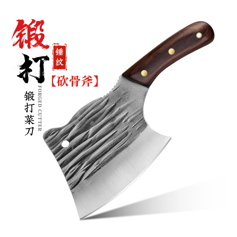 Kitchen Knife Household Stainless Steel Cutting Vegetables Slicing Meat Chopping Knife Super Sharp Forged Knives Wholesale Jianghu Stall Knives